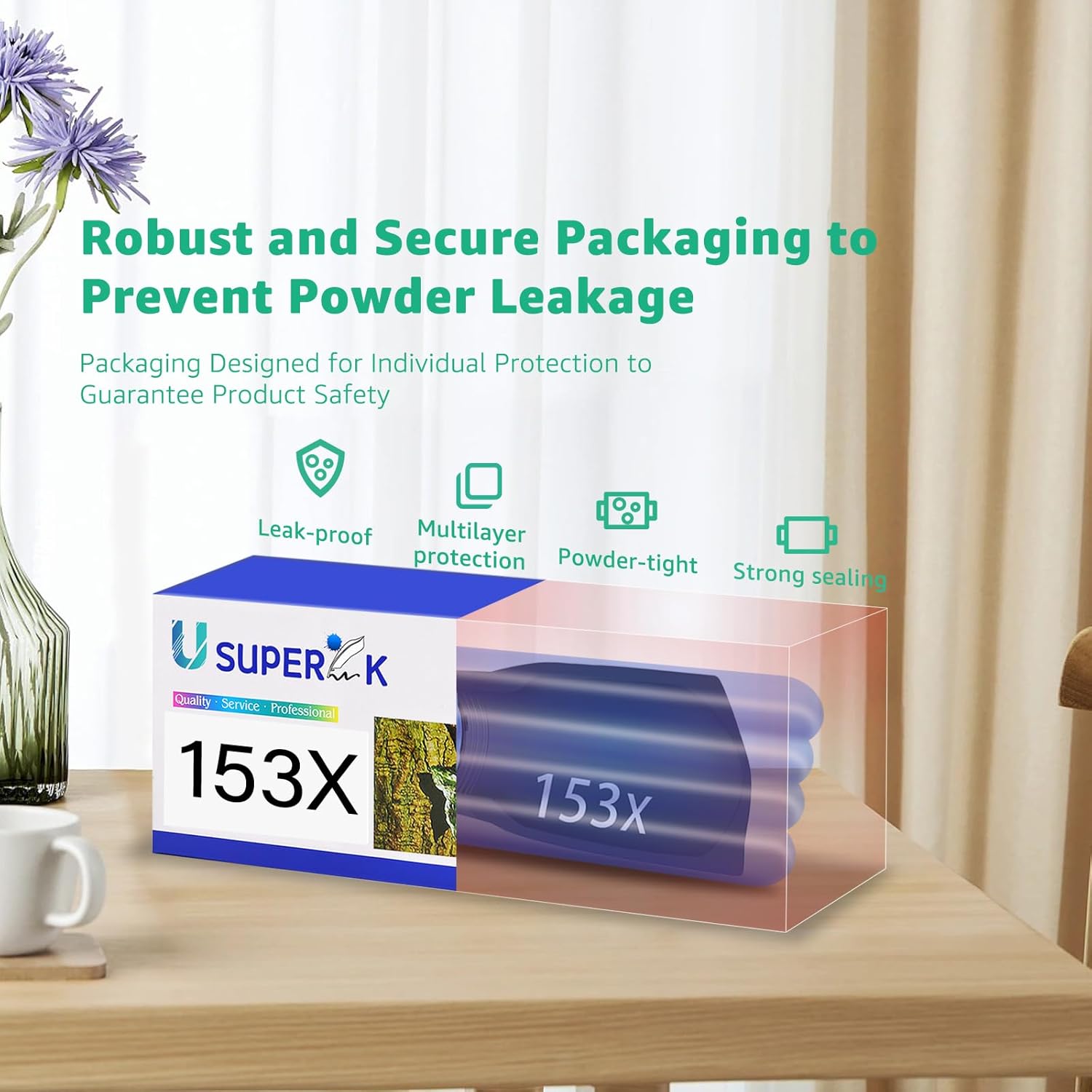USUPERINK 153X Black Compatible Toner Reload Kit Replacement for HP W1530X 153X Toner Cartridge use for Laser Jet Tank 1504 1504w 2504 2504dw MFP 2604dw 2606 2606dw Printer(2 Pack)