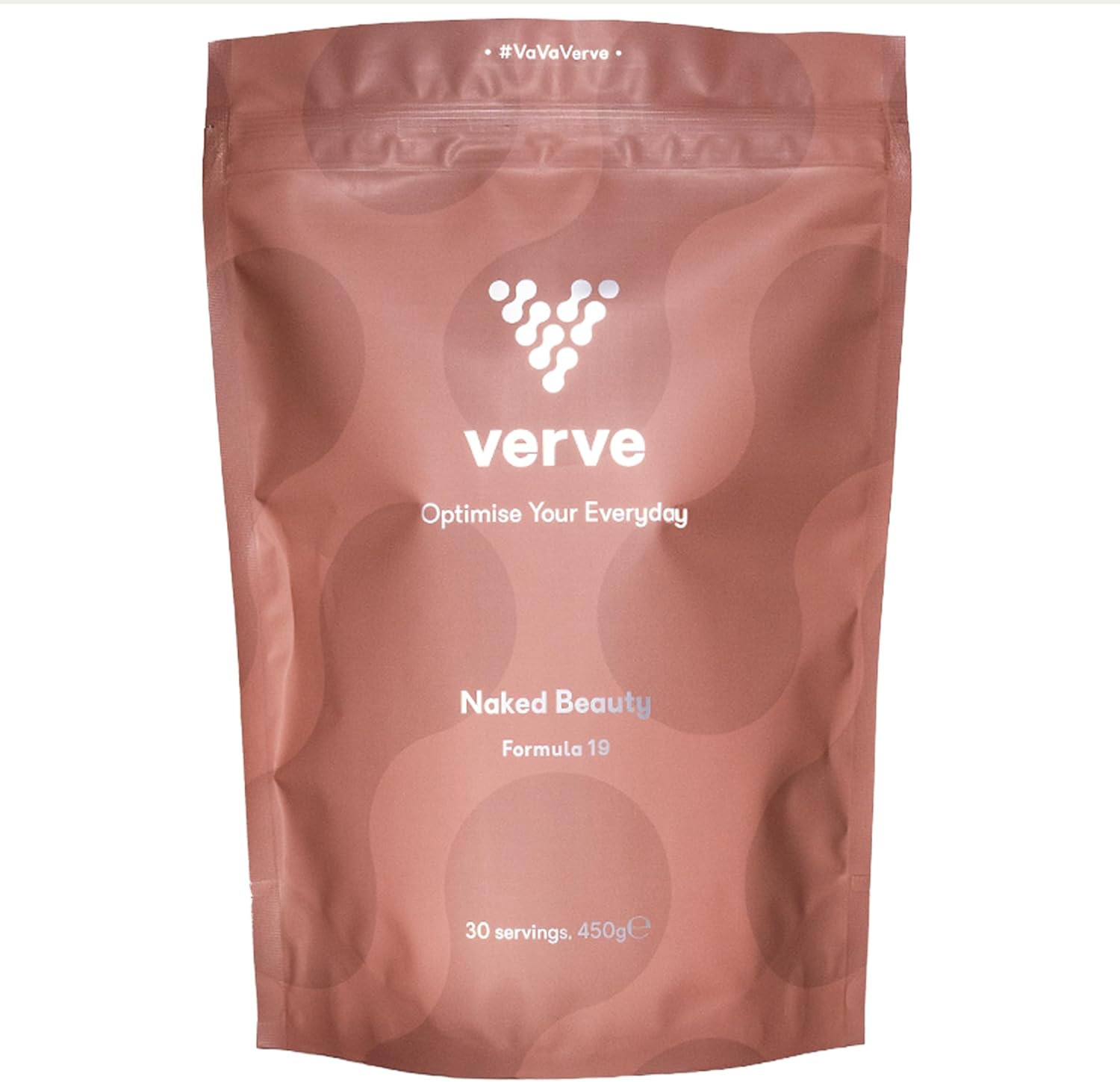 Verve Naked Beauty Collagen – Marine Collagen Peptides for Skin & Hair – Strawberry, 30 Servings