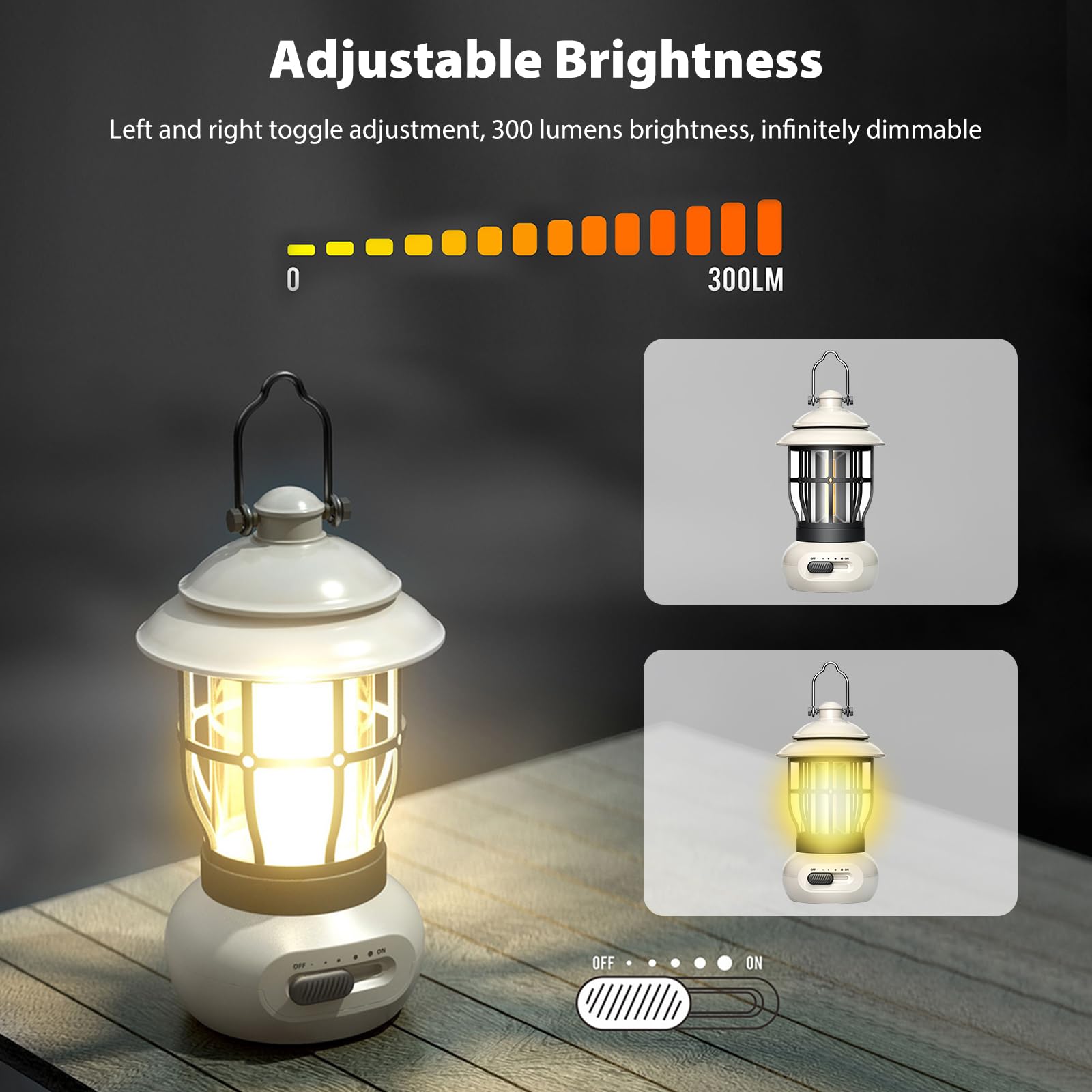 Ergocar Campinglampe, Led Outdoor Light Tragbares Ladewasser Und Wasserdicht, Einschließlich Usb -Datenkabel, Geeignet Für Innenhof, Notfall, Wanderweg