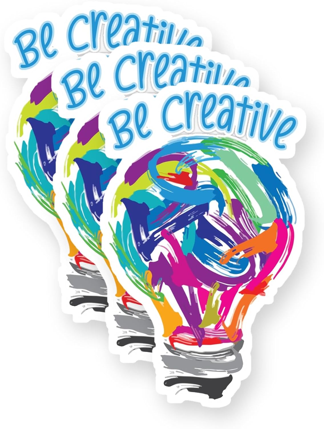 Enhance Creative - Be Creative Be You, Get Vinyl Stickers 3 Pack 3 Inch