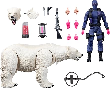 G.I. Joe Classified Series #161, Snake Eyes & Polar Bear, 6-Inch Scale Action Figure and Bear with 15 Accessories Including M.A.S.S. Device Catalytic Element