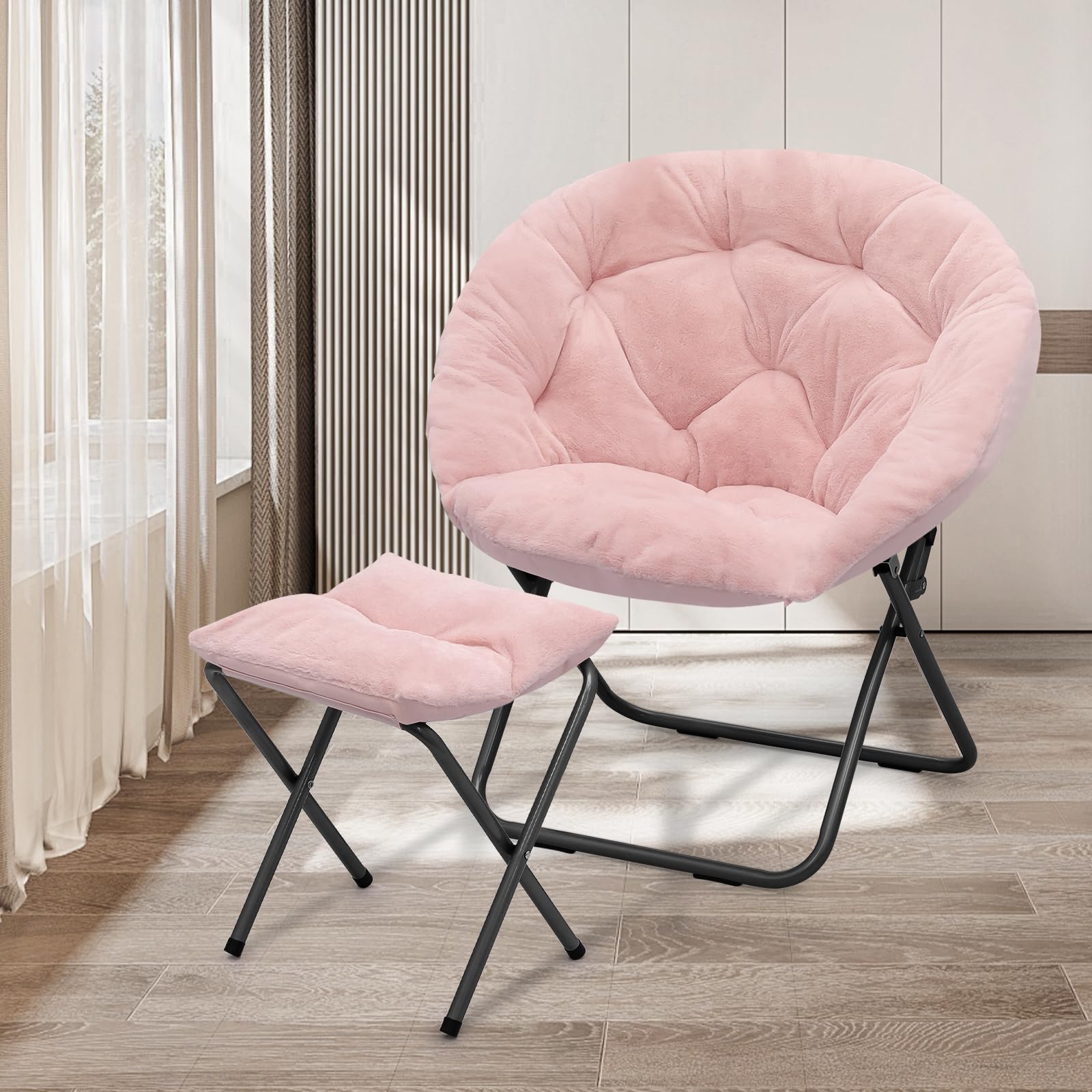 HOT Folding Chairs Saucer Chair Frame Pink Chair Folding Chairs