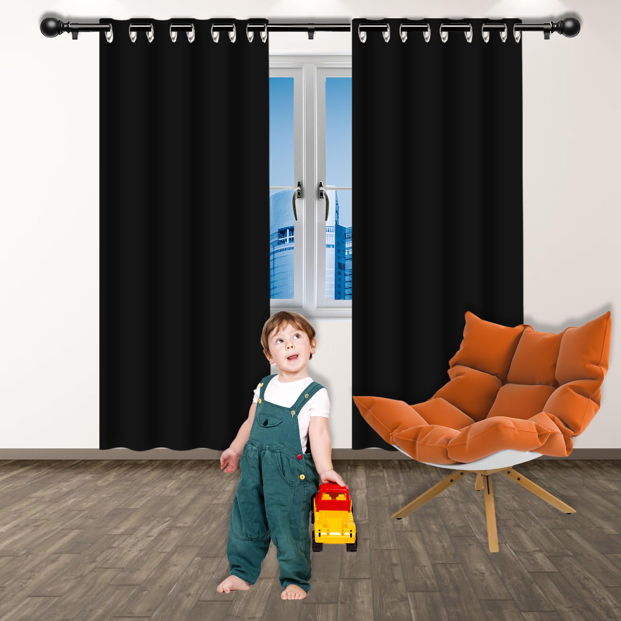 Rideau occultant de salon 180 x 190 cm pour ambiance cosy à la maison