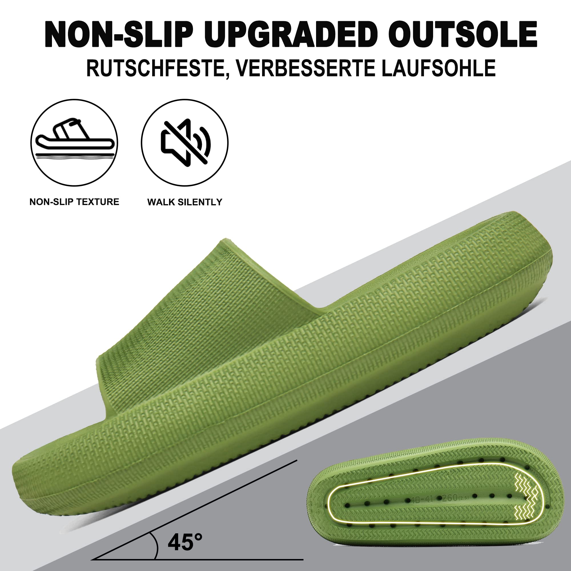 Geweo Ciabatte Nuvola Donna Uomo Comode Pantofole da Casa EVA Super Morbide Ciabatte Piscina Doccia Antiscivolo Slippers Asciugatura Rapida Sandali da Mare con Fibbie Regolabili Unisex