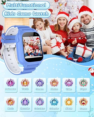 Miniatura 2 de Reloj inteligente impermeable para niños de 3 a 12 años, juguetes de aprendizaje con 26 juegos de rompecabezas, pantalla táctil HD de 1.44 pulgadas,