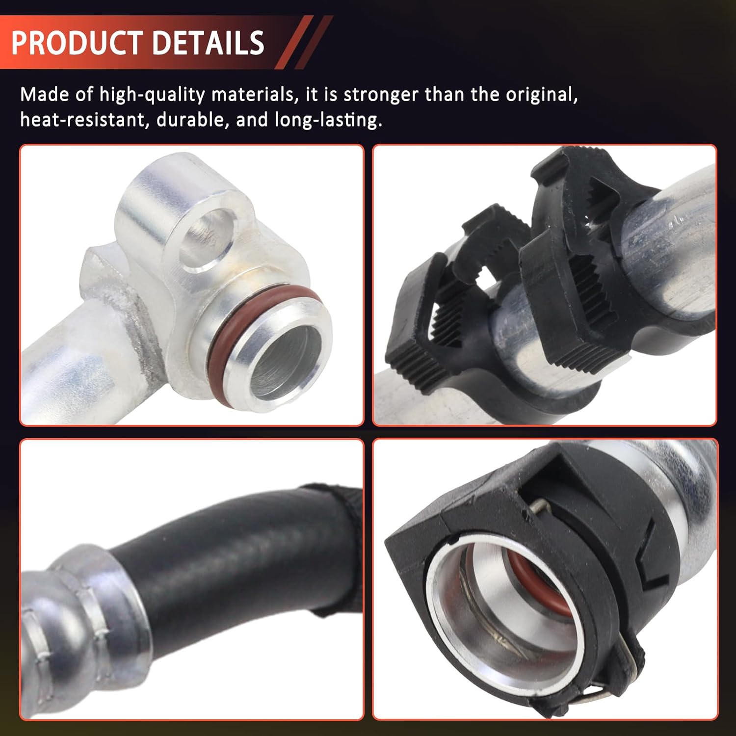 Engine Oil Cooler Line 17227589509 17227589510 for BMW 5' F07 GT 09/2008-06/2013, GT LCI 08/2012-01/2017, 5' F10 01/2009-06/2013, LCI 08/2012-10/2016, 7' F01 LCI 05/2011-05/2015