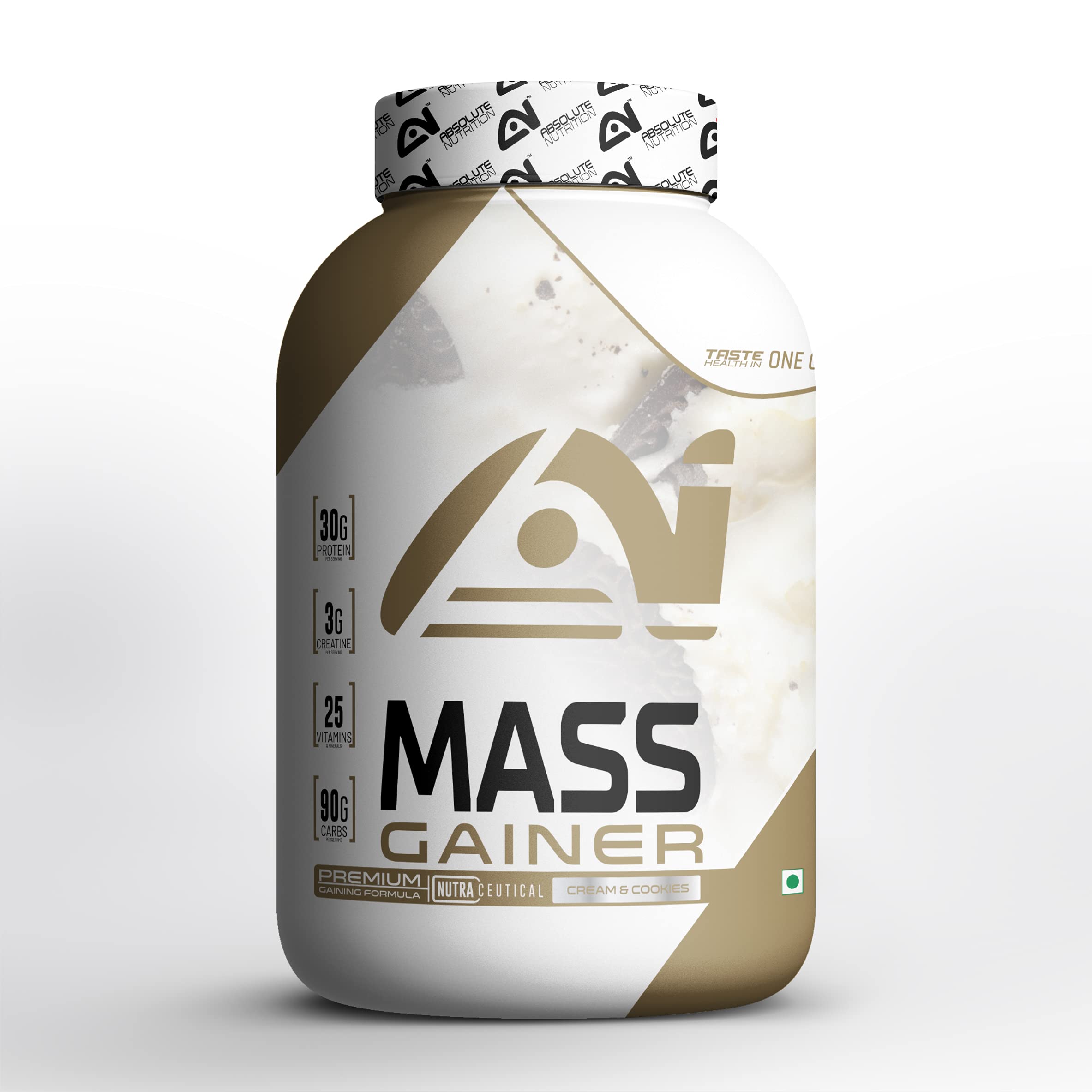 ABSOLUTE NUTRITION Mass Gainer - 1Kg (Cream & Cookies) (B09D3Y3XDY) Amazon Price History, Amazon Price Tracker