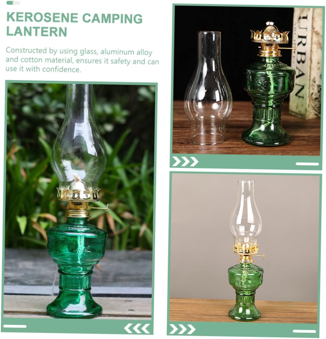 NUOBESTY Vintage Household Kerosene Oil Lamp with Glass Cover Rustic Aluminum Alloy Retro Lantern for Indoor Decorative Use in Living Bedroom Practical and Sturdy Ambient Lighting
