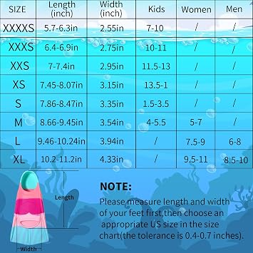 Kids Swim Fins Youth Short Blade Swimming Training Flippers