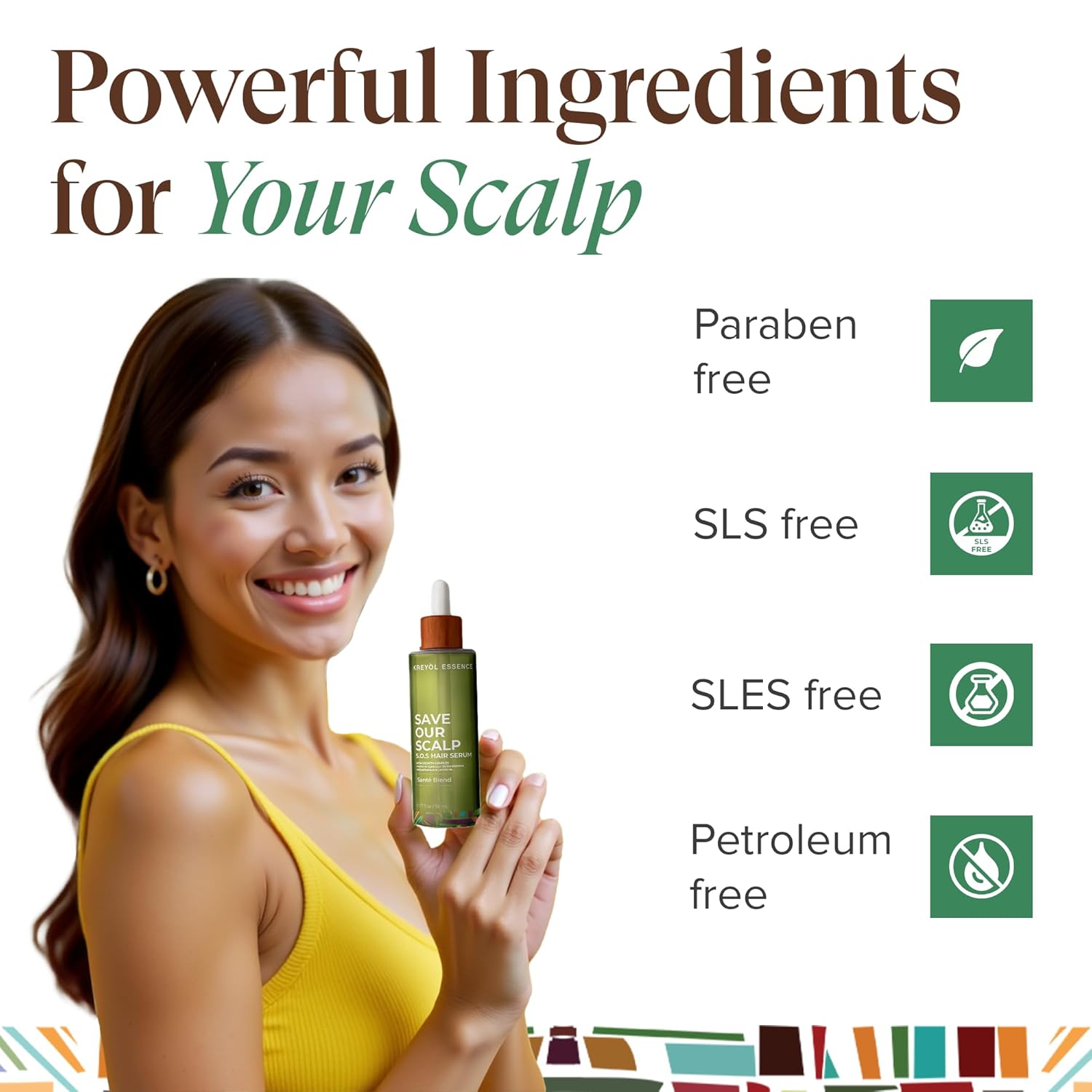 Kreyol Essence - Save Our Scalp Serum (S.O.S Serum) - Redensyl + Haitian Black Castor oil, Fuller Looking Hair, Cold Pressed Castor Oil, Natural Ingredients 1.7 oz