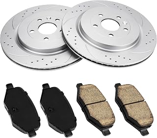 KAC 345mm Front Brake Kit, OE Brake Rotors and Ceramic Brake Pads Fit for 2015-2017 2019 Ford Explorer 3.5L, 2018 Ford Explorer, 2015-2017 2019 Ford Explorer 3.5T, 2012 2015-2019 Flex,OEM#54189 D1377