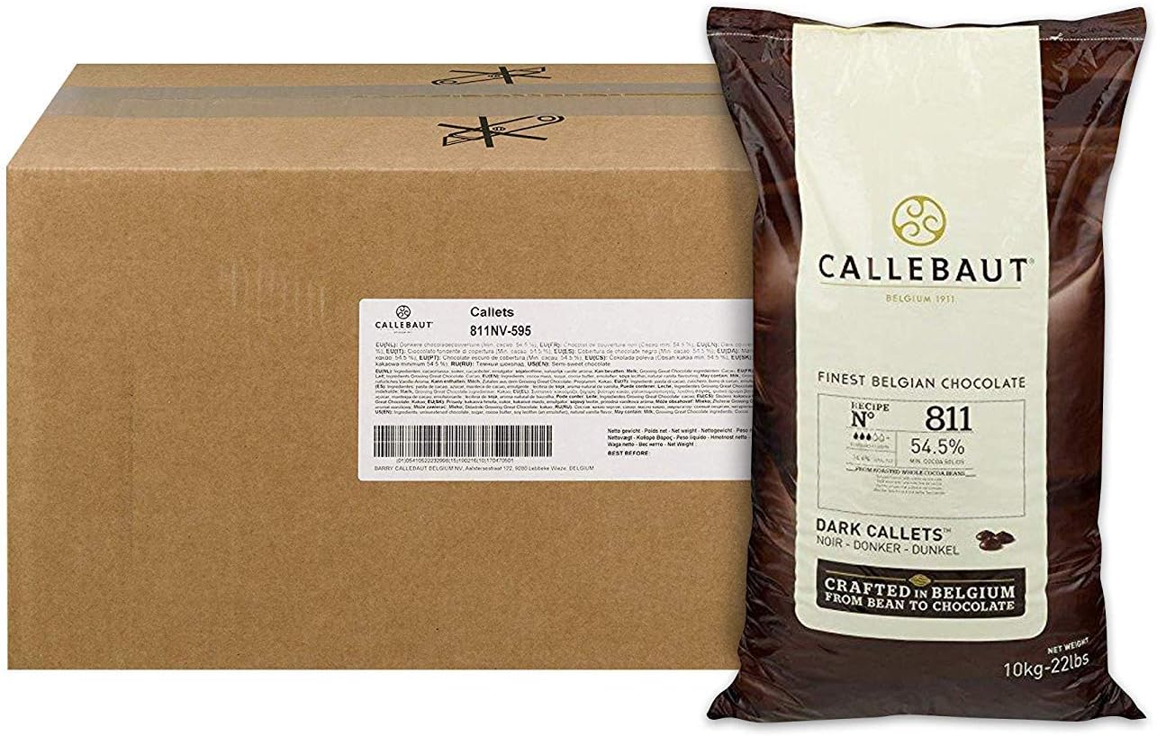 Dark Couverture 54.5% - Callets - 22 Lbs, Gluten Free, Kosher