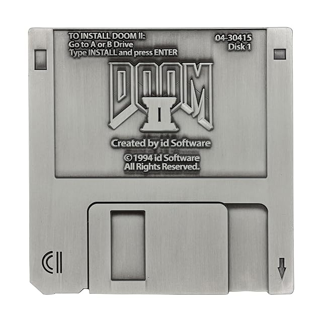 FaNaTtik Doom II - Disquete decorativo de metal de edición limitada, edición envejecida