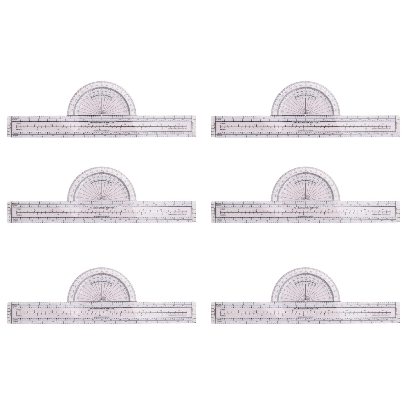 Jnchdghwa As Shown 6X Aviation Navigation Plotter, Premier Fixed Plotter With Waccharts, Flight Planning Tools For Pilots