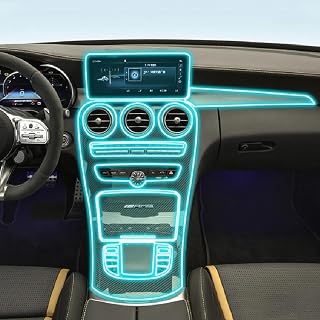 AzuMio Para Mercedes-Benz Class-C AMG 2019-2023 Car Interior filme TPU transparente autoadesivo filme de pintura