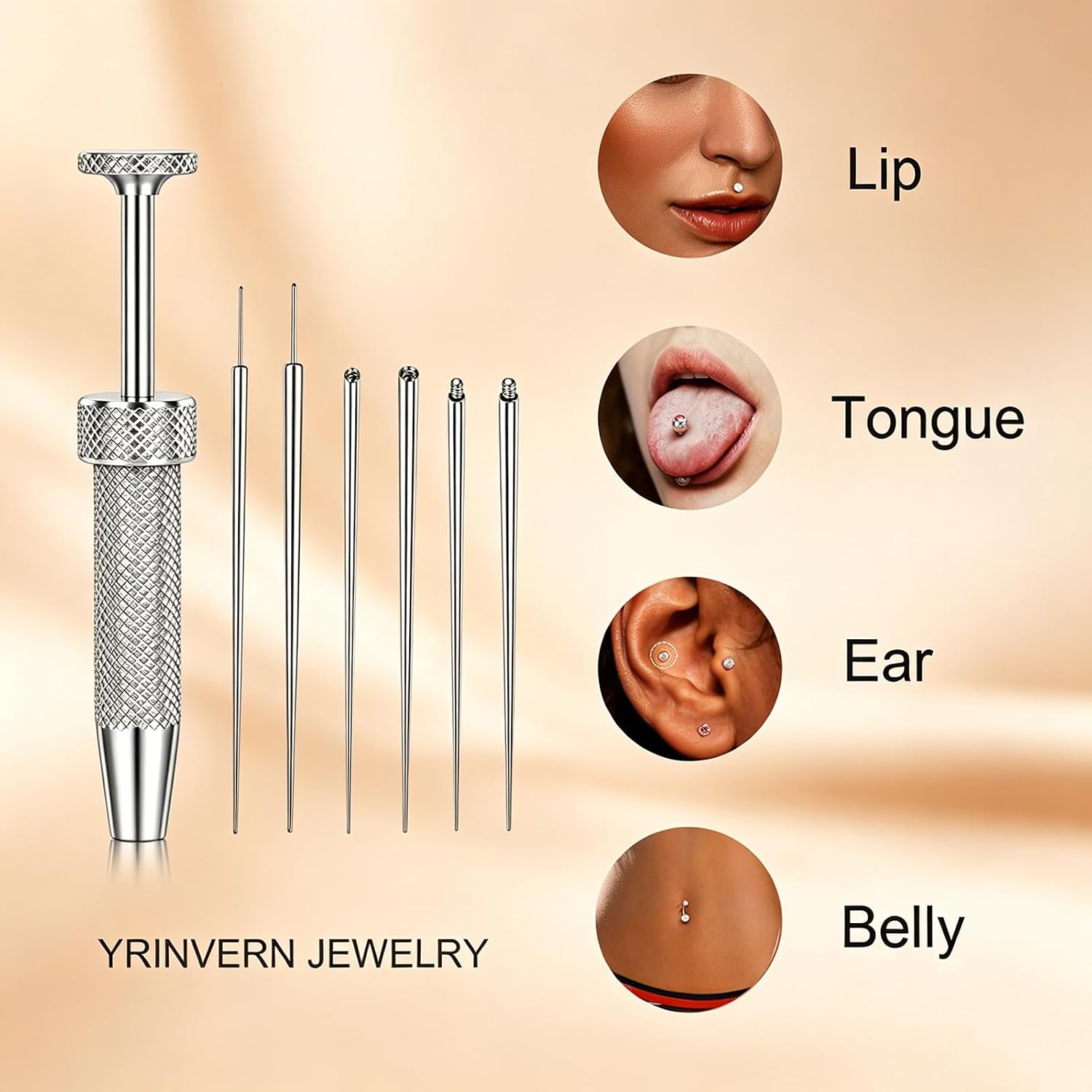 Piercing Taper Ball Grabber Tool -16G 18G 20G Threadless & Internally Threaded Jewelry Assistant - Piercing Needle Kit for Changing Ear, Nose, Belly, Lip, and Body Jewelry