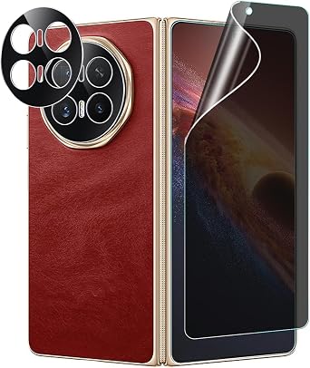 [2+2 Pack for Honor Magic V6 Privacy Front Screen Protector and Camera Lens Protector, Flexible Film Anti-Spy Case Friendly For Honor Magic V6 5G