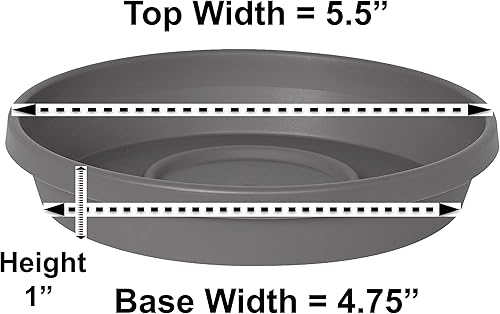 Vista 30 de Bloem Bandeja de platillo de resina Terra: 9.25 pulgadas de ancho inferior - marrón chocolate - mate, duradera, fondo acanalado