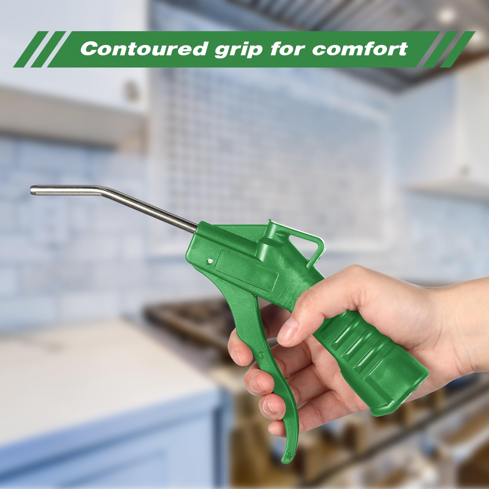 Honoson Lot de 8 outils de soufflage d'air pour pistolet à air - Accessoires de compresseur d'air pour mécaniciens domestiques industriels (vert)