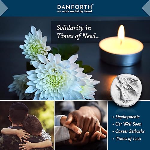 Miniatura 4 de DANFORTH Bolsa de ángel de bolsillo de peltre de 10 | Hecho a mano en Estados Unidos | Regalo de inspiración y protección