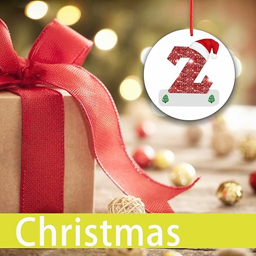 Miniatura 3 de Adornos de letras de Navidad, adornos de madera para árbol de Navidad, 26 letras colgantes para decoración de árbol de Navidad, S