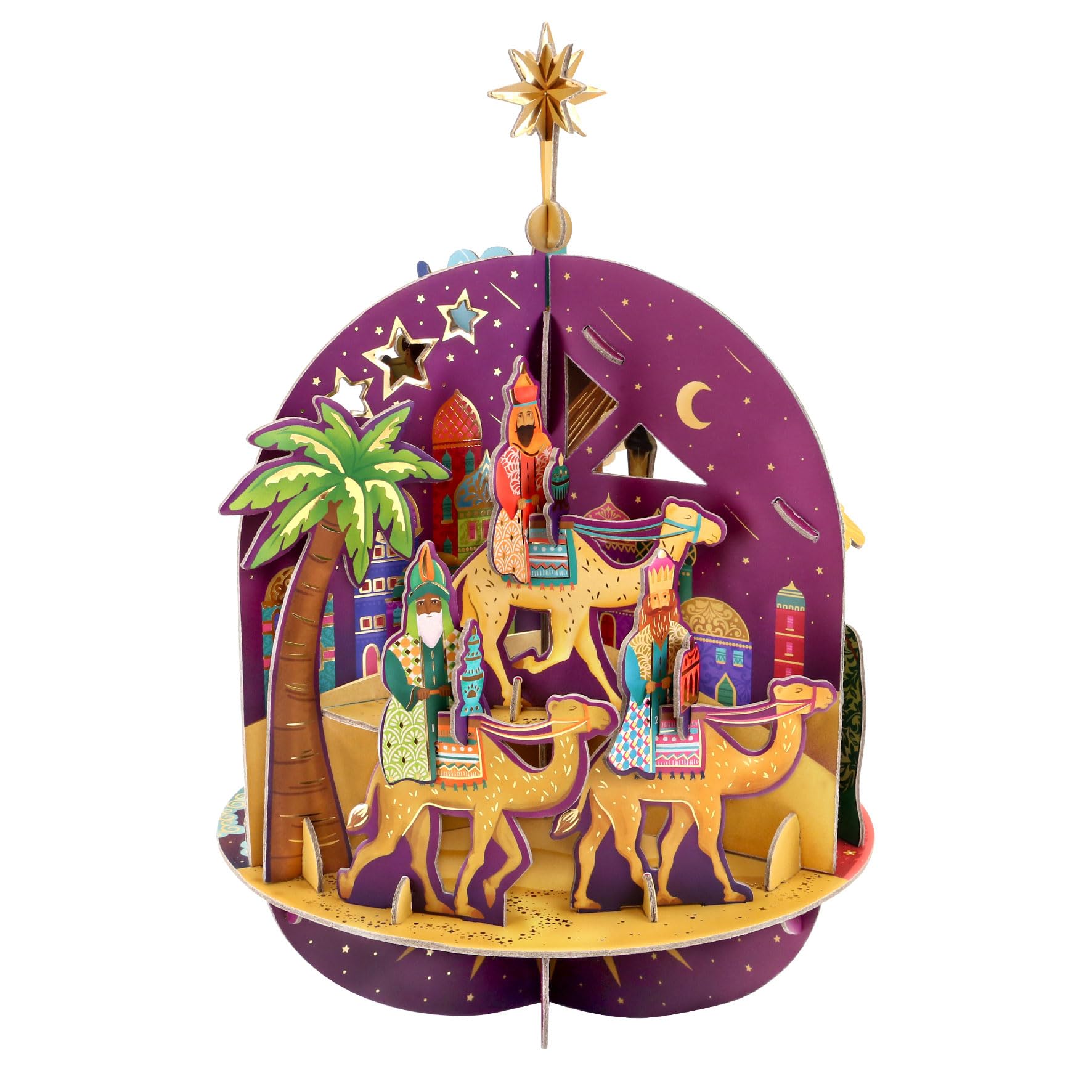 SANTORO Pop and Build Calendario dell'Avvento con conto alla rovescia per il presepe di Natale, pop-up 3D, 25 pezzi diversi per ogni giorno, regalo per bambini e adulti