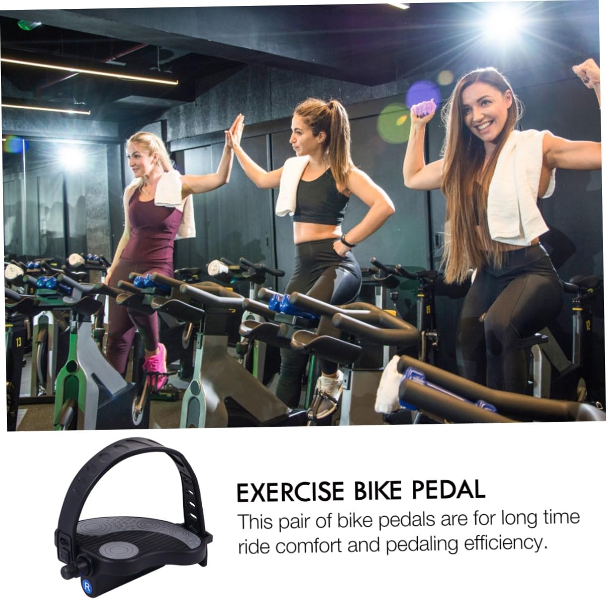 Pedales de Bicicleta con Correa, 1 Par, 9/16 y 1/2, Negro