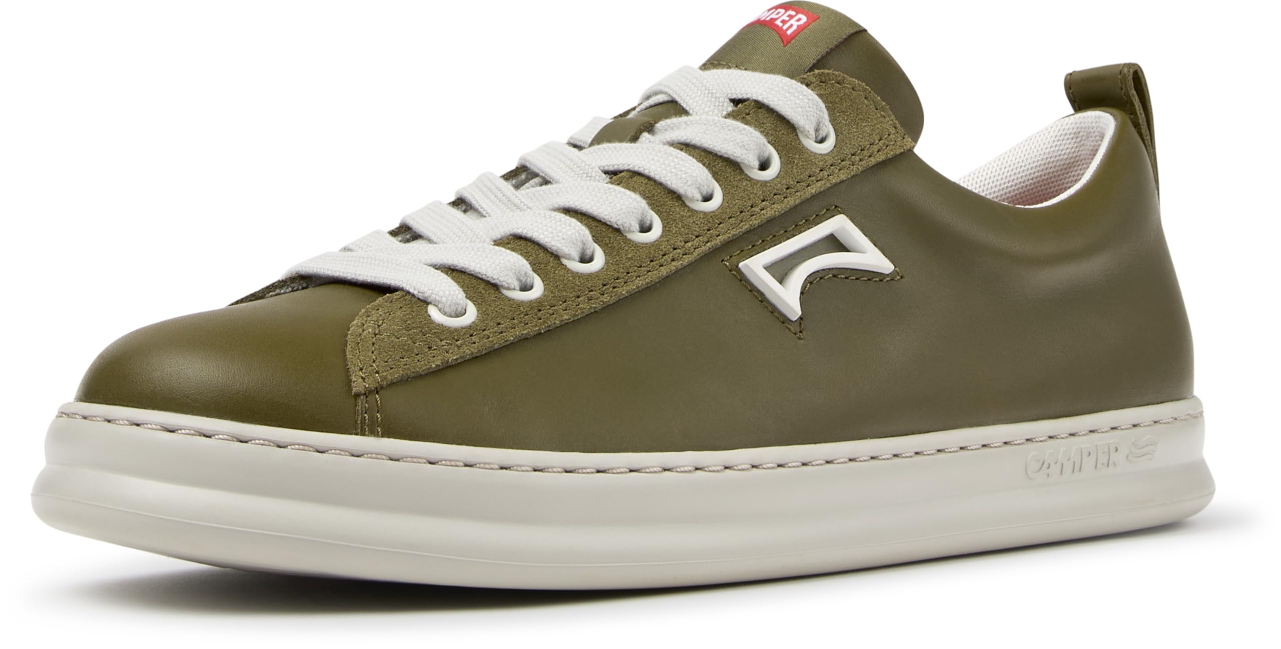 Camper Runner Four Zapatillas de piel y nobuk verdes para hombre.