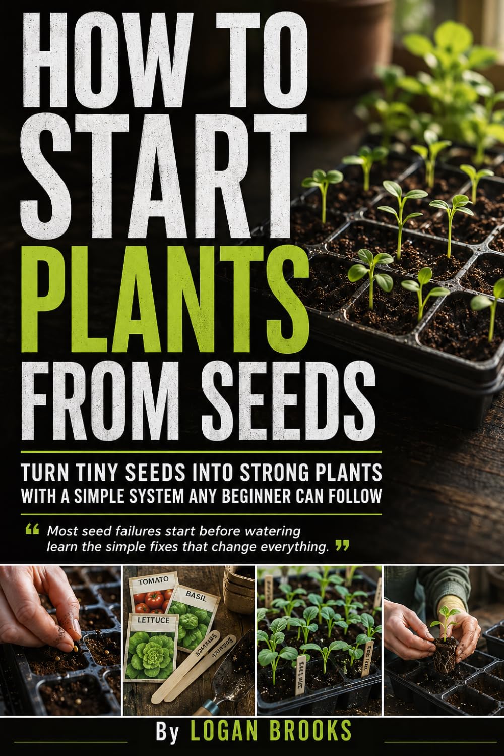 How to Start Plants from Seeds: A Beginner-Friendly Seed Starting Guide for Growing Strong Vegetables, Herbs, Tomatoes, and House Plants Indoors or ... Trays, Watering, Light, and Transplanting
