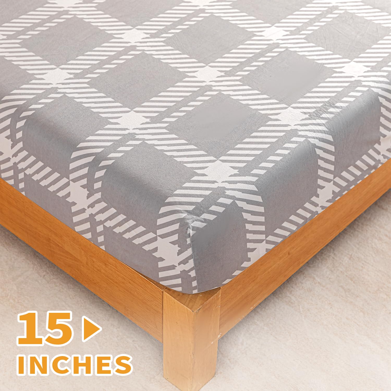 Juego de sábanas de franela de microfibra para cama doble, 100 % poliéster, ultrasuaves y duraderas, estampadas, 4 piezas, transpirable y lujosa, colección de ropa de cama cálida, resistente a la