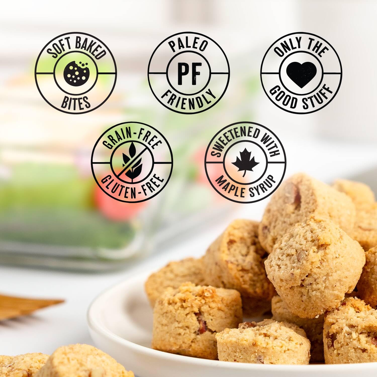 Ona Maple Pecan Cookies 4-pack, Ready to eat, Gluten free, Grain free, Dairy free, Paleo, Vegan, Made with Maple Syrup