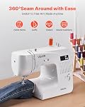 VEVOR Computerized Sewing Machine, 60 Stitch Applications, with LED Screen, Foot Pedal and LED Light, Heavy-Duty Metal Frame, Digital Sewing Machine with Powerful Motor for Crafts and Mending
