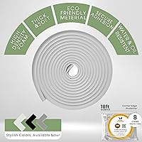 Vista 6 de Protector de borde de mesa a prueba de bebés (borde de 18 pies + 8 esquinas) protector de esquinas y bordes a prueba de bebés, espuma de goma NBR