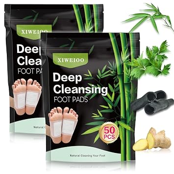 2 bags 100 Pack Foot Pads KIT Ginger Bamboo Patches Deep Cleansing