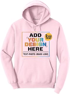 Custom Front & Back Print T-Shirt Hoodie Sweatshirt Long Sleeve Tank Top with Your Image for Men Women Kids Baby