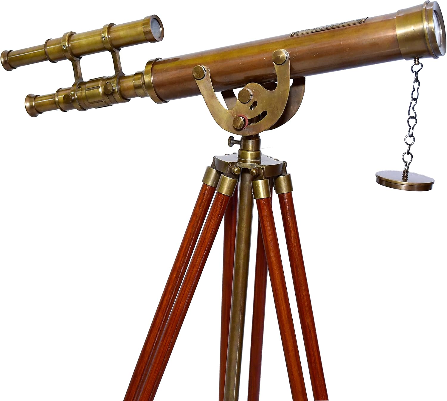 Antique Brass Victorian Marine Floor Standing Brass Telescope Navy Adjustable Vintage Home Decor