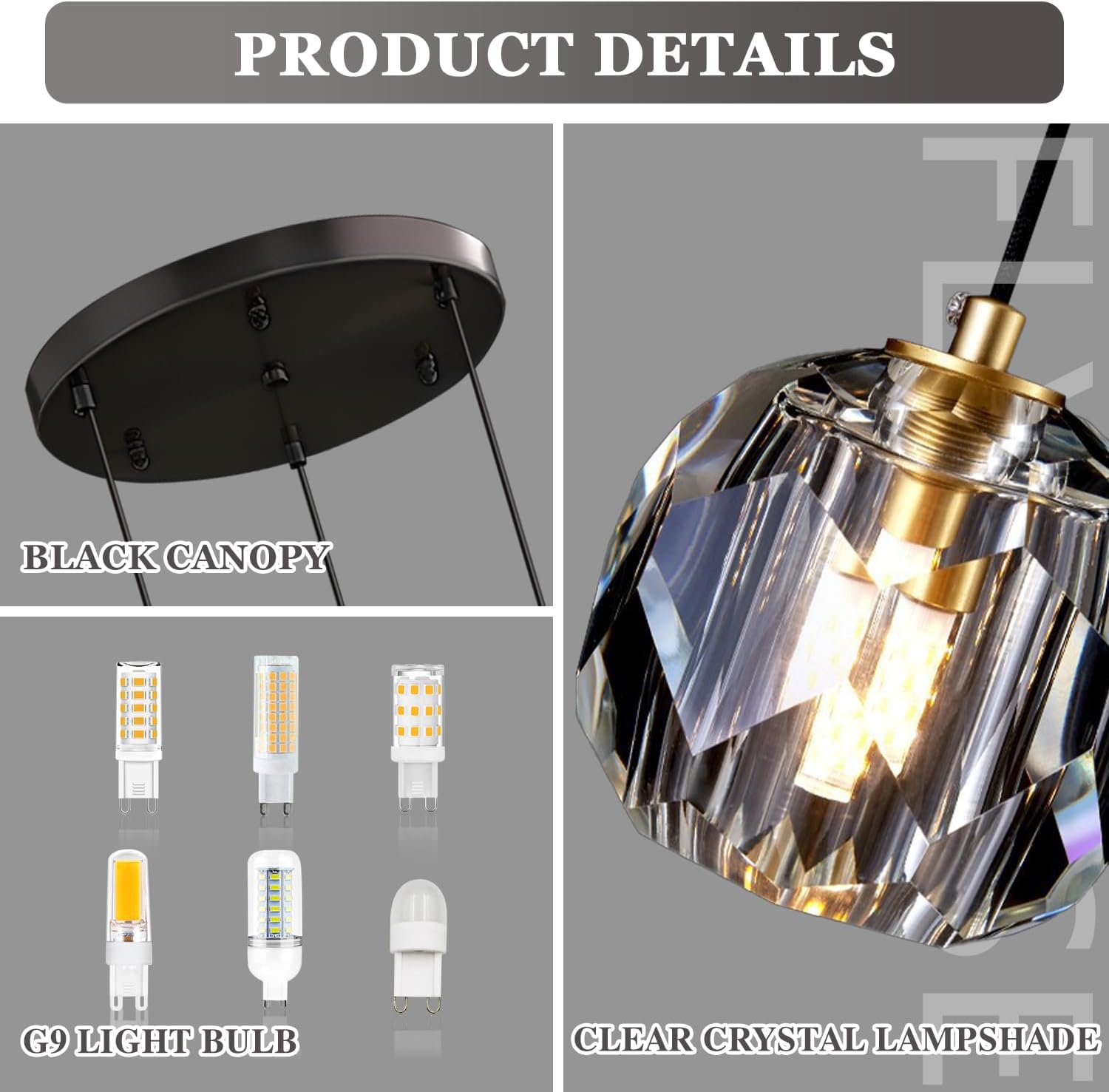3 Light Cluster Pendant Lighting Black Crystal Chandelier Small Crystal Pendant Lights Kitchen Island Modern Hanging Light Fixture Gold Dining Room Light Fixtures Over Table