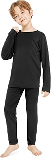 Boys' Fleece Lined Thermal Underwear Set Winter Kids’ Top & Long Johns Base Layer Shirt & Pants for Boys