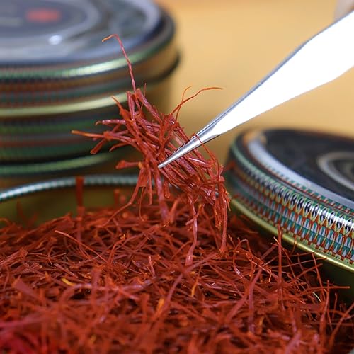 Miniatura 2 de Rosh Premium Saffron 0.07 oz (0.07 oz)  Hilos de especias de azafrán puro orgánicosin OMG de grado 1A+ (Super Negin) para cocinar arroz basmati,