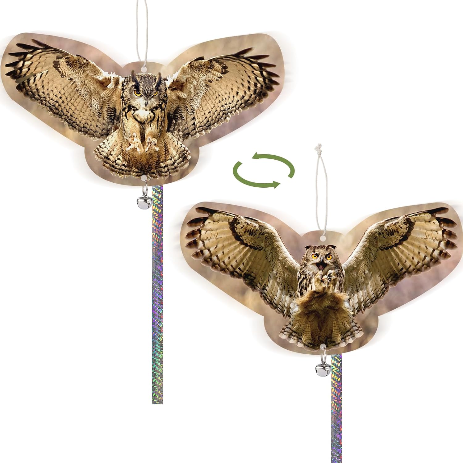 Kungfu Mall Owls to Keep Birds Away Bird Scare Devices