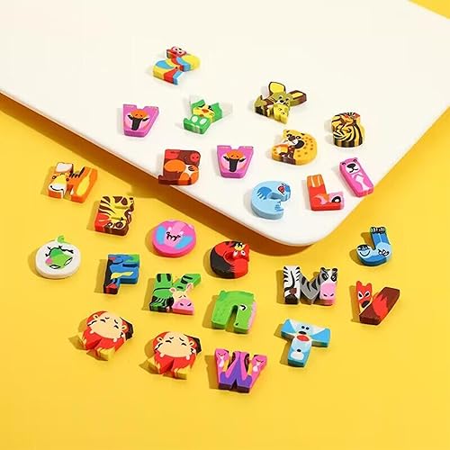 Miniatura 4 de ZAKVOOR Paquete de 78 borradores de lápiz de letras a granel para aula, recuerdo de fiesta, relleno de regalos, recompensa de trabajo escolar en casa