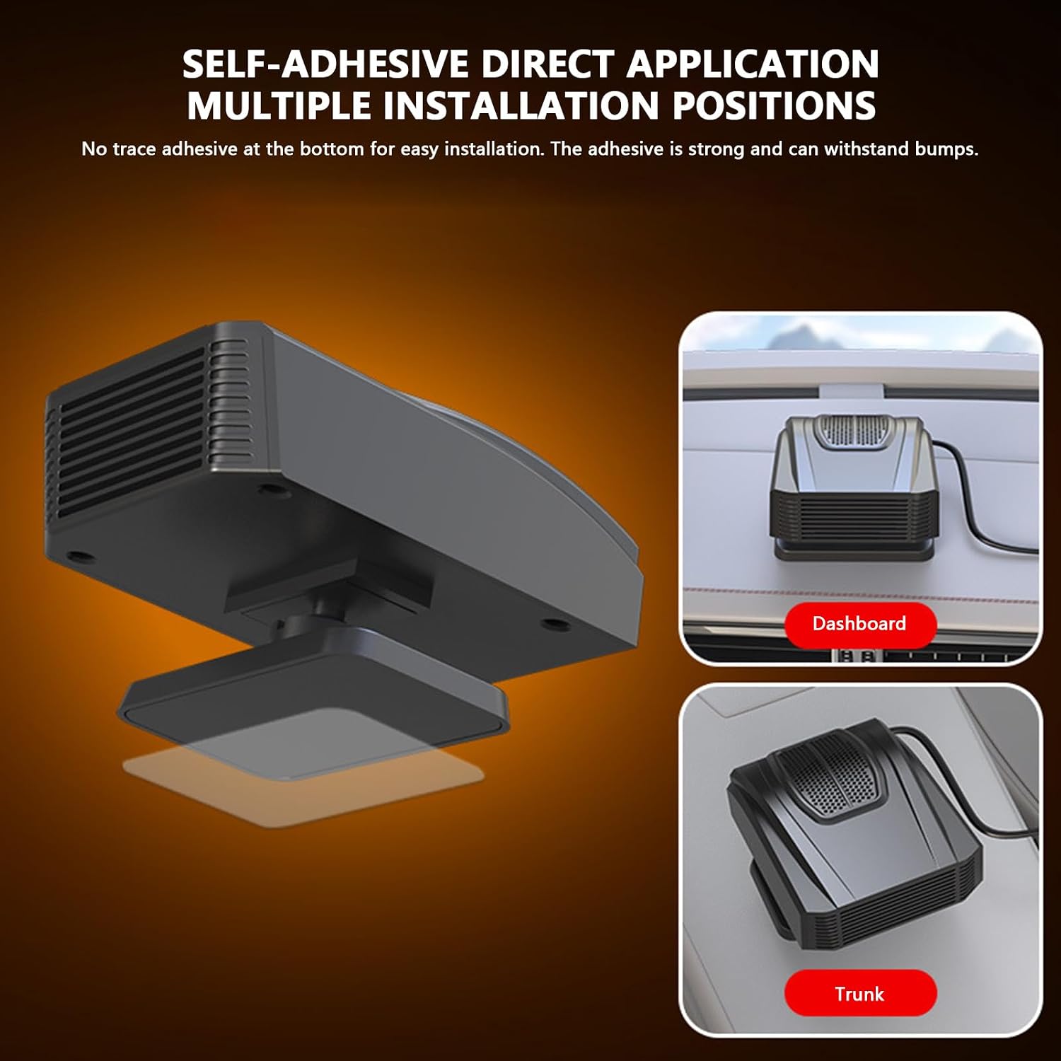 Fast Acting Car Defroster Heater 12V Suitable Windshield Demisting Device for Winter Driving Comfort Car Heaters for Vehicle