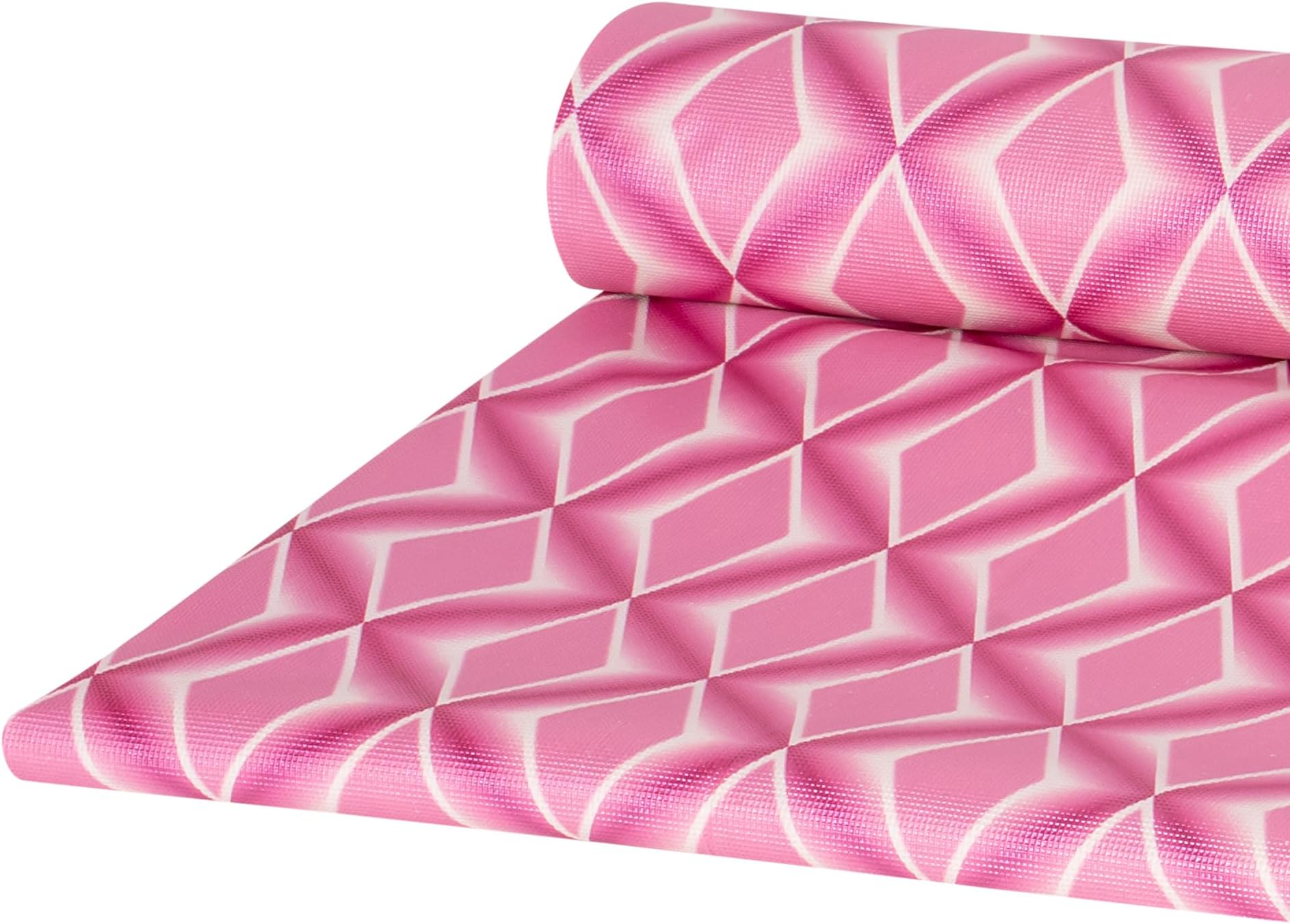 PVC Wardrobe and Kitchen Cupboard Cum Shelf Mat Liner, Printed (Pink Wave, 5 Meters)