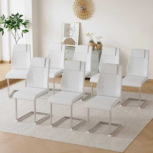 Miniatura 17 de gopop Juego de 6 sillas de comedor, sillas de comedor modernas con patas de metal electrochapado, sillas de cocina para sala de estar, sillas Pierna