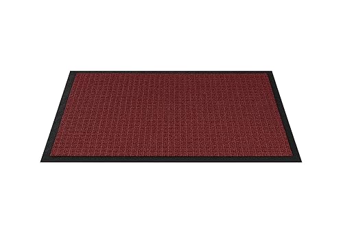 Miniatura 9 de Tapete para piso de WaterGuard con tejido rascador para limpiar de caucho y nailon, Burgundy, 1 Borgoña,Azul,Marrón,Carbón vegetal,Verde,Azul