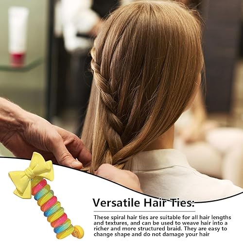 Miniatura 5 de Ally-Pocket - Bandas de pelo coloridas para teléfono, bandas de pelo coloridas para niños, bandas de pelo de alambre de teléfono, bandas de pelo