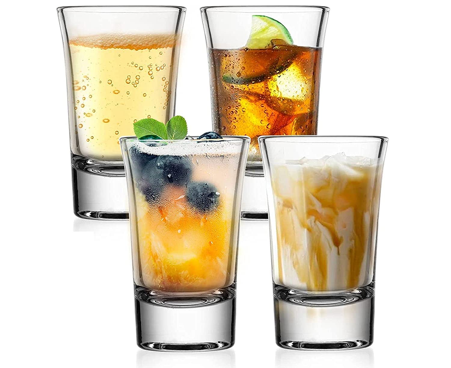 ROSEFINCH Crystal Pony Shot Glass 38ml Heavy Base Shot Glass Set Whisky Glasses Liqueur Spirits Glasses Mini Glass Cups Small Glass Shot Cups Transparent Pack of 12 (Pack of 12) 3