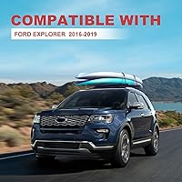 Vista 5 de KINGGERI Barras transversales de techo de 220 libras compatibles con Ford Explorer 2016 2017 2018 2019 (Limited/XLT/Sport/Platinum), barras