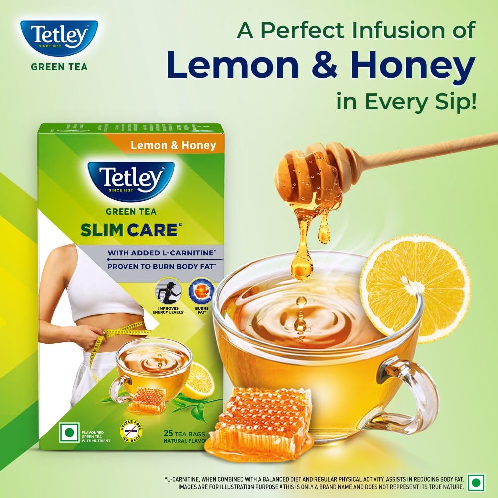 l carnitine infusion Tetley Green Tea Slim Care, With Added L-Carnitine, Helps Burn Body Fat,  Boosts Energy, Low Calories, Delicious Natural Lemon and Honey Flavours,  Makes 25 cups (Pack of 3) : Amazon.in: Health &