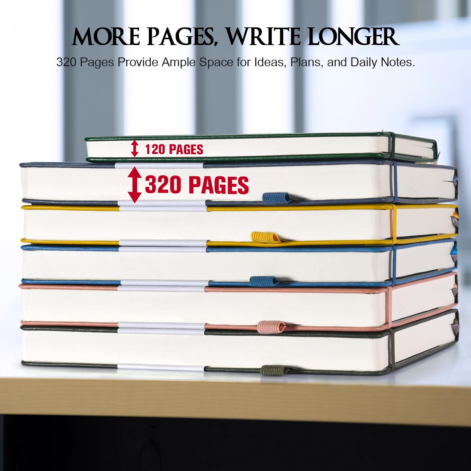 Taccuino vuoto, copertina rigida, 21,6 x 27,9 cm, 320 pagine, senza sbavature, 100 g/m², carta da disegno, scrittura, quaderni sfoderati per lavoro, diario in pelle per donne e uomini, scuola, verde